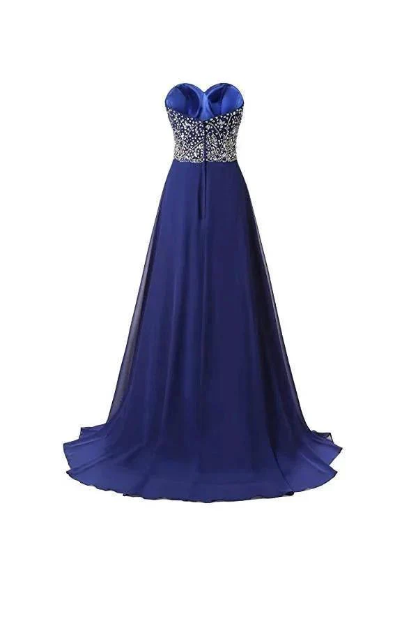 A Line Prom Dresses Chiffon Sweetheart Evening Dresses PG264 - Image 2