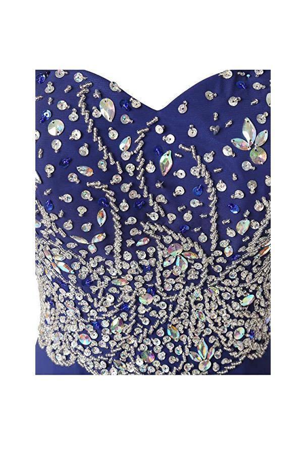 A Line Prom Dresses Chiffon Sweetheart Evening Dresses PG264 - Image 4