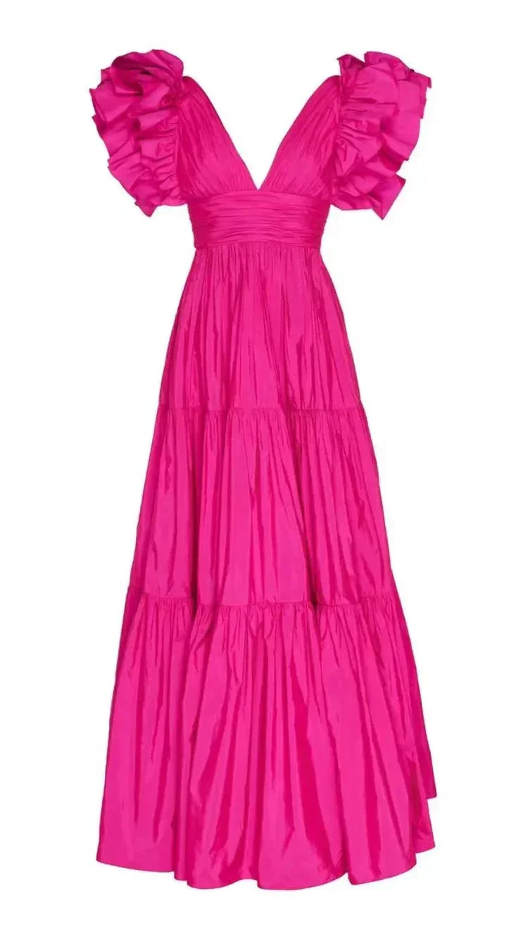 A Line Prom Dresses for Women V Neck Long  Formal Evening Gowns  Y3044 - Image 2