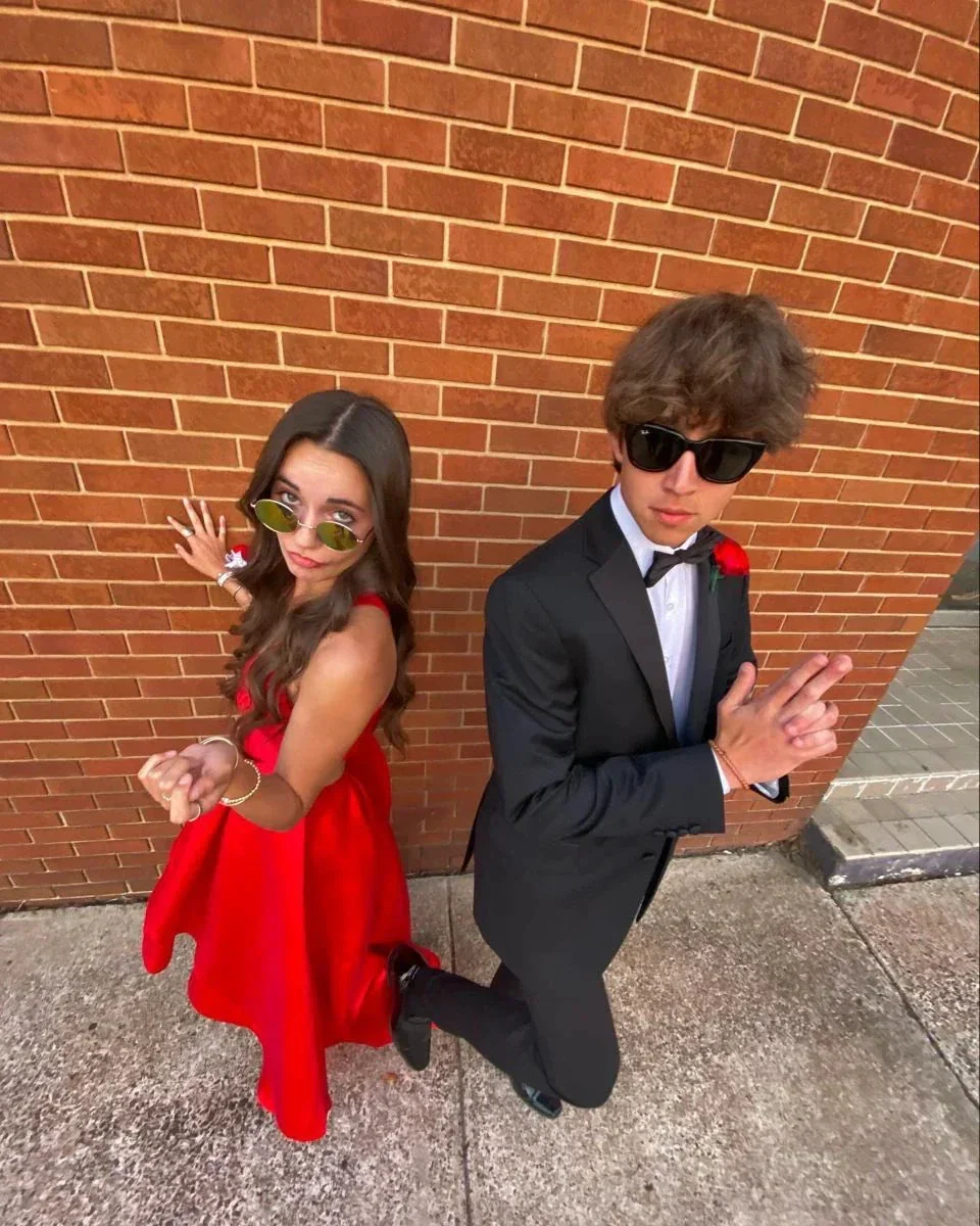 A-line Red Satin Homecoming Dress Red Sleeveless Graduation Dress Y2224 - Image 2