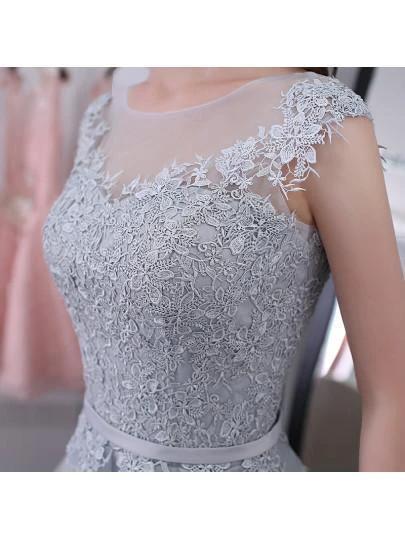 Scoop Sashes Appliques Mini Homecoming Dress Short Prom Dresses PG119 - Image 3