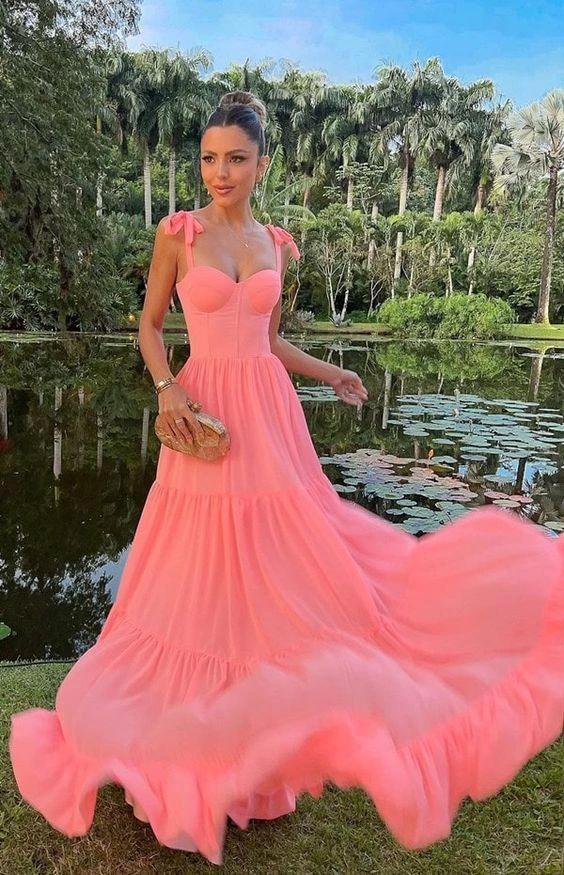 A-line Sleeveless Long Prom Dress, Evening Dresses Y1877 - Image 2