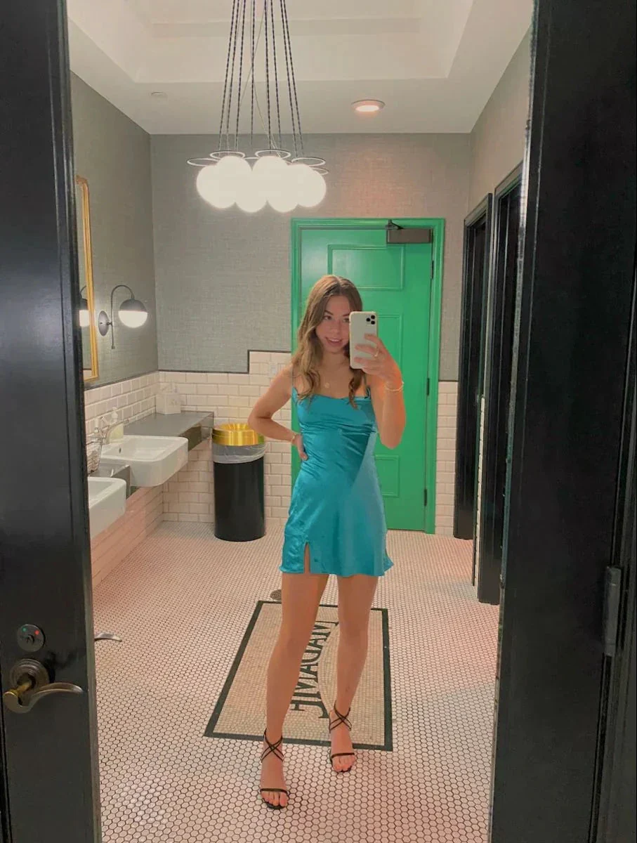 A-line Spaghetti Straps Homecoming Dress Summer Dress Y2837 - Image 2
