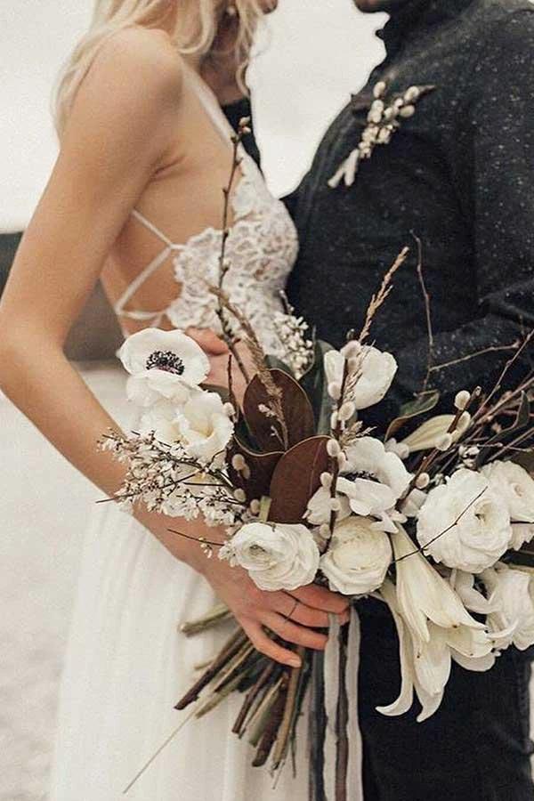 A-Line Spaghetti Straps Long Chiffon Wedding Dress with Lace WD259 - Image 3