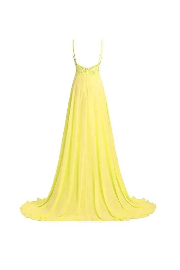 A line Straps Beading Long Prom Dresses Evening Dresses PG272 - Image 2