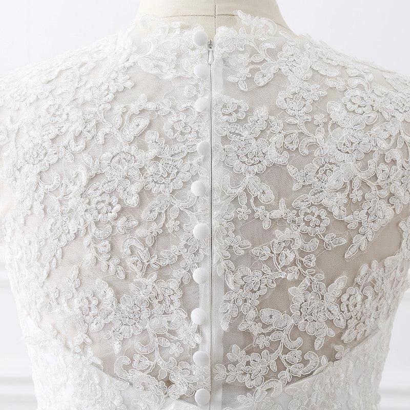 Princess V-Neck Tulle New Arrival Wedding Dress With Lace - Image 7