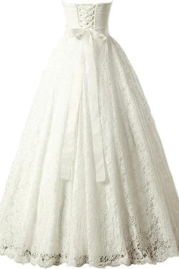 A-line Sweetheart Elegant Wedding Dresses Strapless Bridal Gown WD719 - Image 2