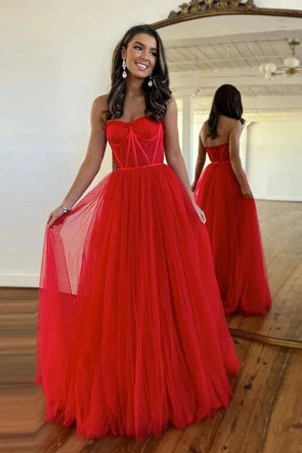 A-Line Sweetheart Neck Black Lace Long Prom Dress Formal Dress PSK395 - Image 4