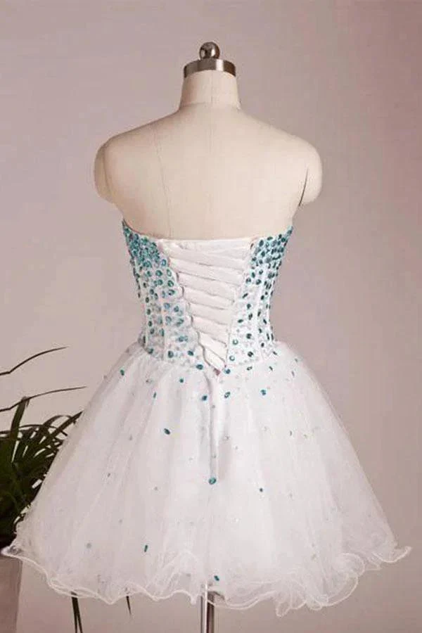 A Line Sweetheart Neck Short Prom Dresses Short Homecoming Dresses  PD157 - Image 2