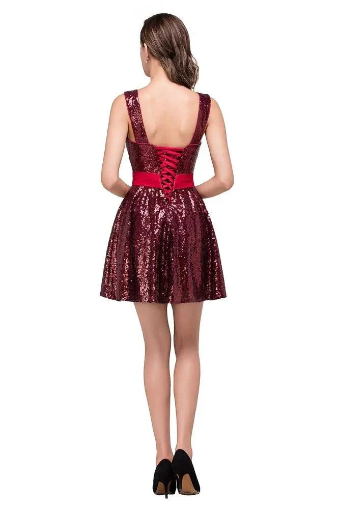 A-line Sweetheart sequins  Prom Dress - Image 3