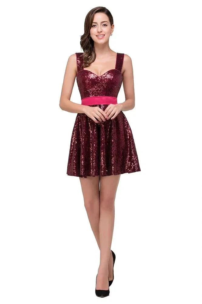 A-line Sweetheart sequins  Prom Dress - Image 4