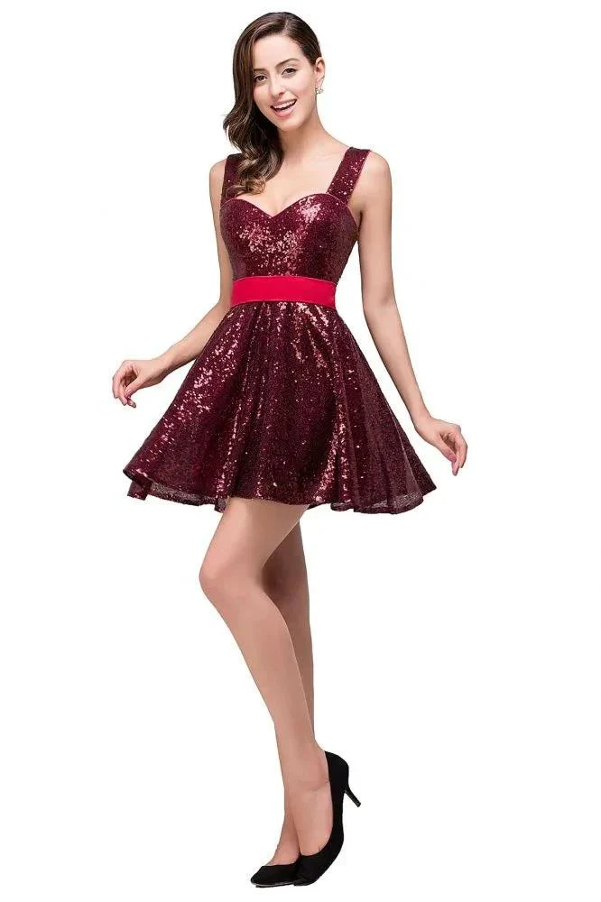 A-line Sweetheart sequins  Prom Dress - Image 6