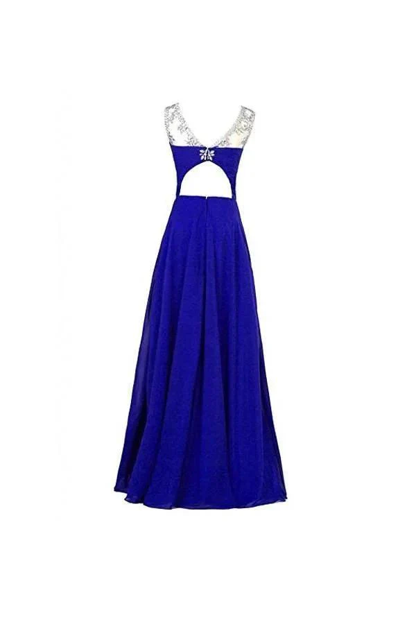 A-line Chiffon  Bridesmaid Evening Party Prom Ball Gown PG256 - Image 2
