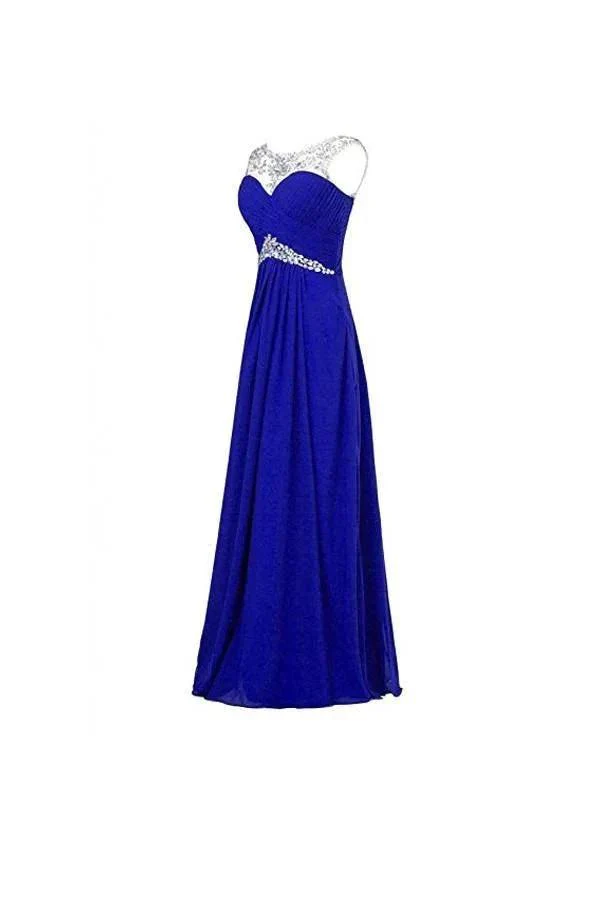 A-line Chiffon  Bridesmaid Evening Party Prom Ball Gown PG256 - Image 3