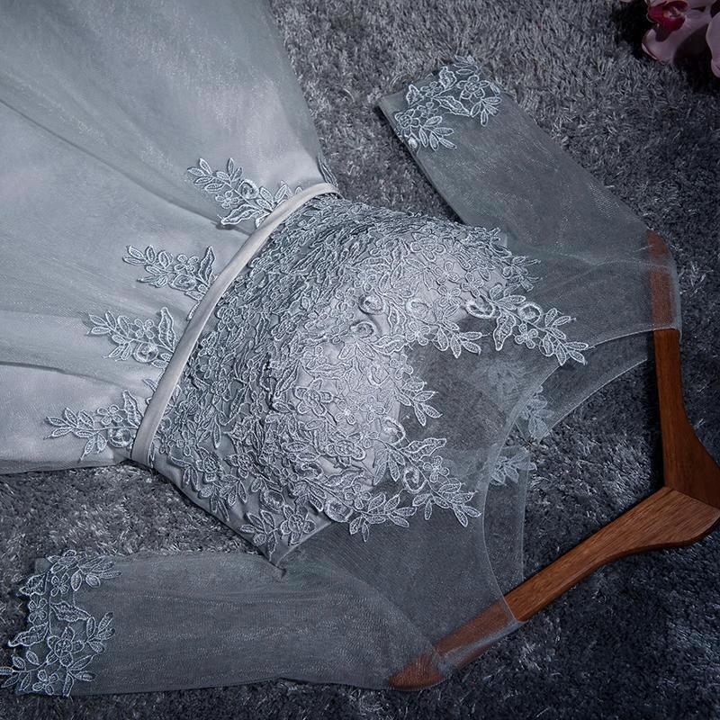 A-line Tulle Homecoming Dresses Scoop Short/Mini Prom Dresses  PD047 - Image 4