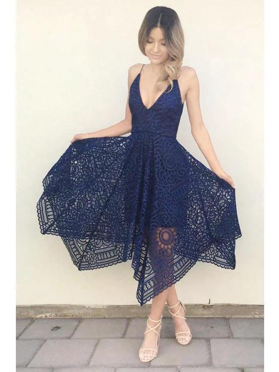A-Line V-Neck Pearl Pink Lace Bridesmaid/Prom/Homecoming Dress BD053 - Image 4