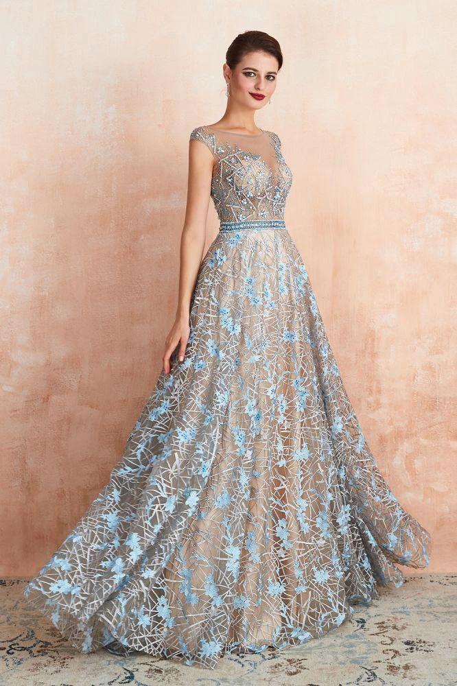 Amazing Sleeveless aline Evening Swing Dress Floral Wedding Party Dress - Image 3