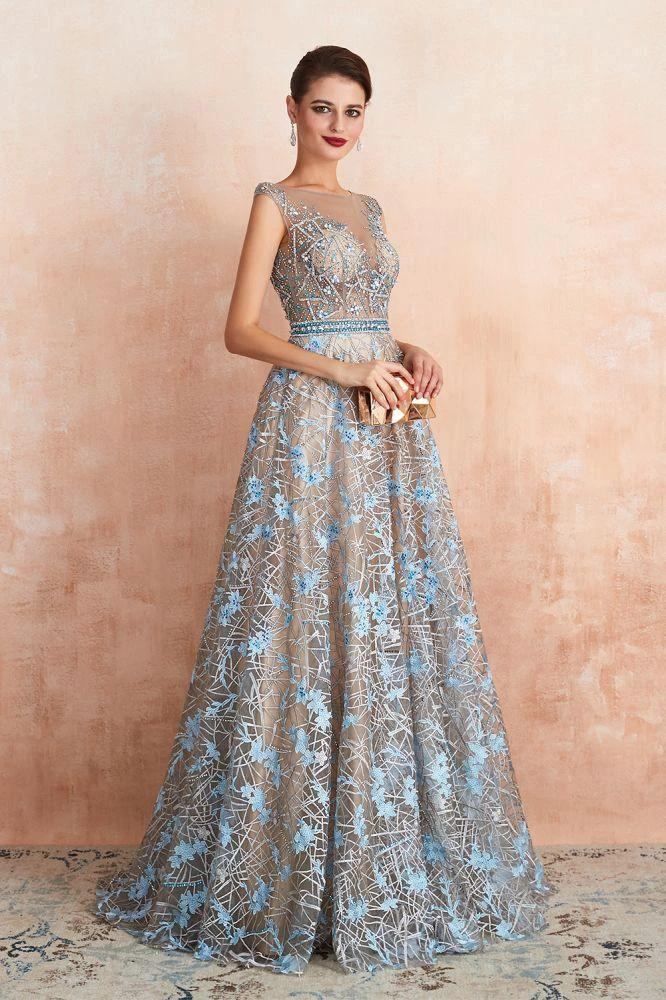 Amazing Sleeveless aline Evening Swing Dress Floral Wedding Party Dress - Image 4