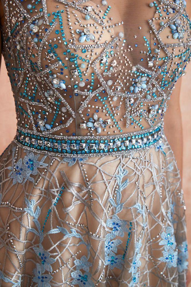 Amazing Sleeveless aline Evening Swing Dress Floral Wedding Party Dress - Image 6