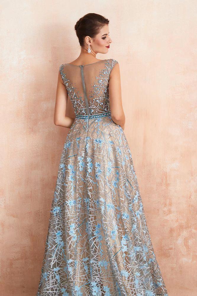 Amazing Sleeveless aline Evening Swing Dress Floral Wedding Party Dress - Image 7