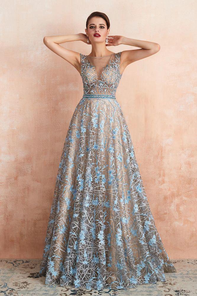 Amazing Sleeveless aline Evening Swing Dress Floral Wedding Party Dress - Image 8