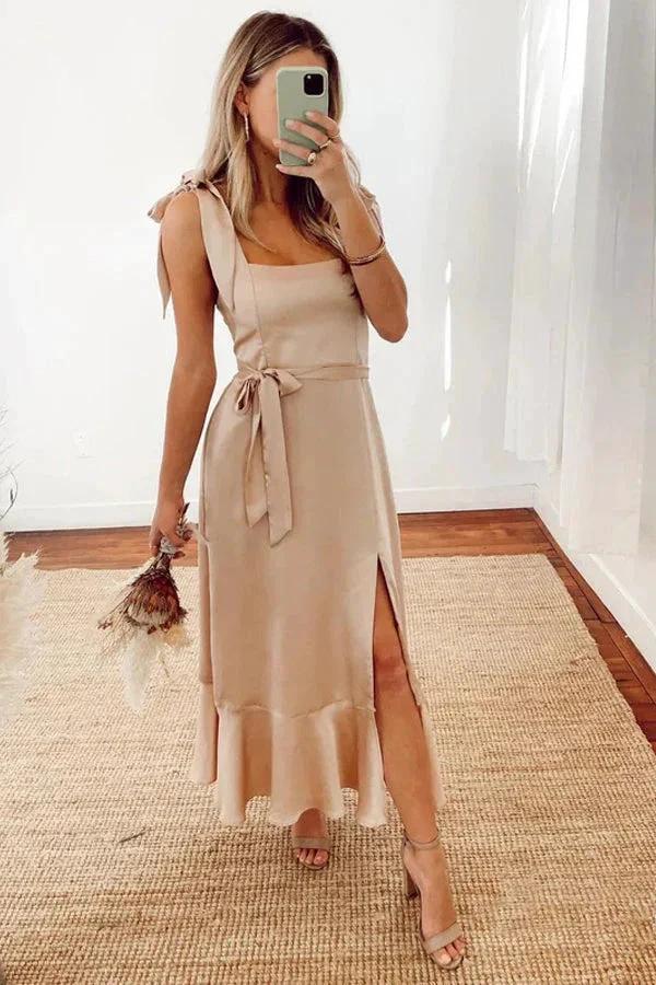 Amazing Spaghetti Straps Neckline A-line Bridesmaid Dresses  BD100 - Image 2