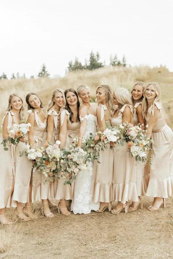 Amazing Spaghetti Straps Neckline A-line Bridesmaid Dresses  BD100 - Image 5