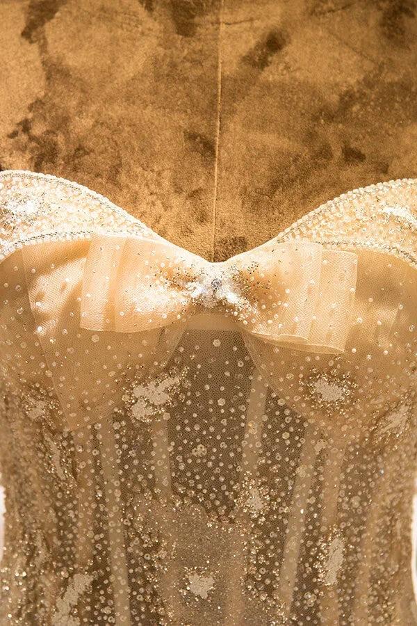 Amazing Strapless Cap sleeves Lace appliques Wedding Dress - Image 7