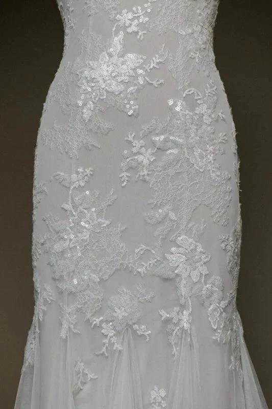 Amazing V-neck Appliques Mermaid Elegant Wedding Dresses - Image 4