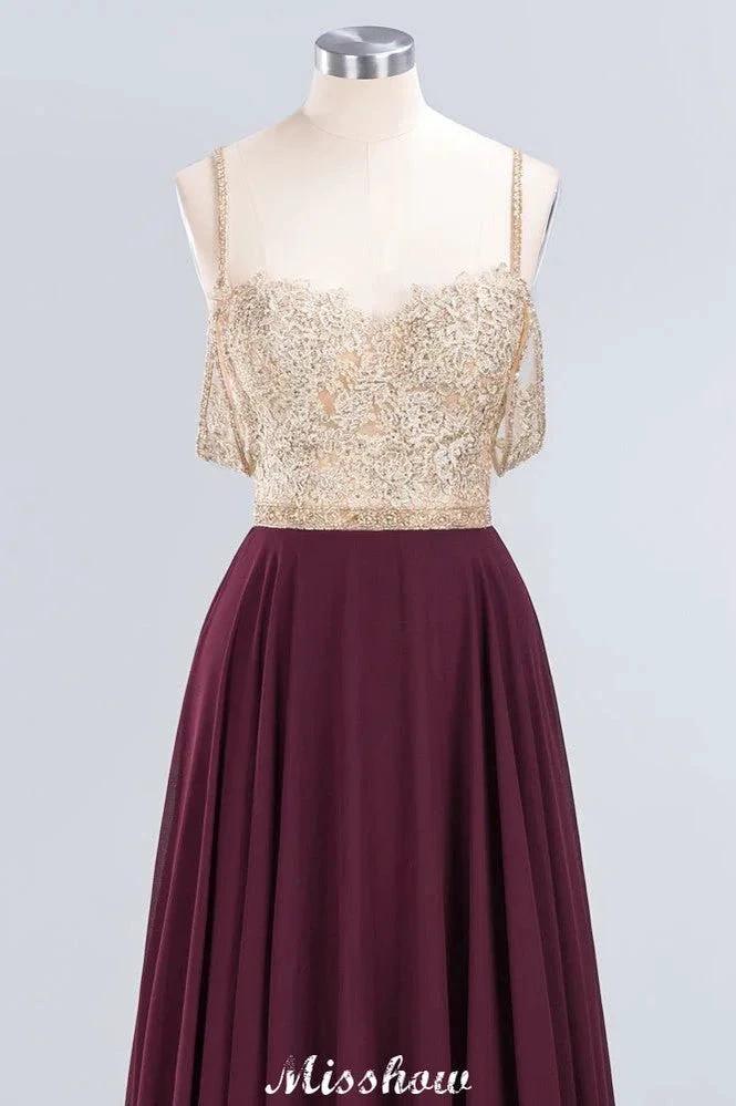 Appliques Spaghetti Straps Prom Dresses | A-Line Sleeveless Evening Dresses - Image 10