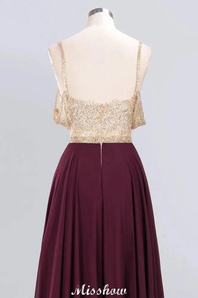 Appliques Spaghetti Straps Prom Dresses | A-Line Sleeveless Evening Dresses - Image 2