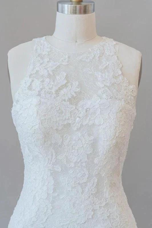 Awesome Illusion Lace Mermaid Elegant Wedding Dresses - Image 5