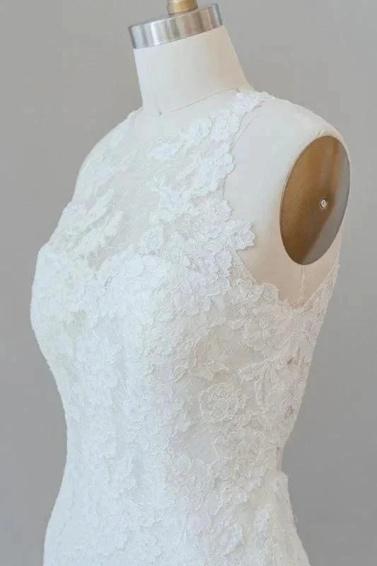 Awesome Illusion Lace Mermaid Elegant Wedding Dresses - Image 6