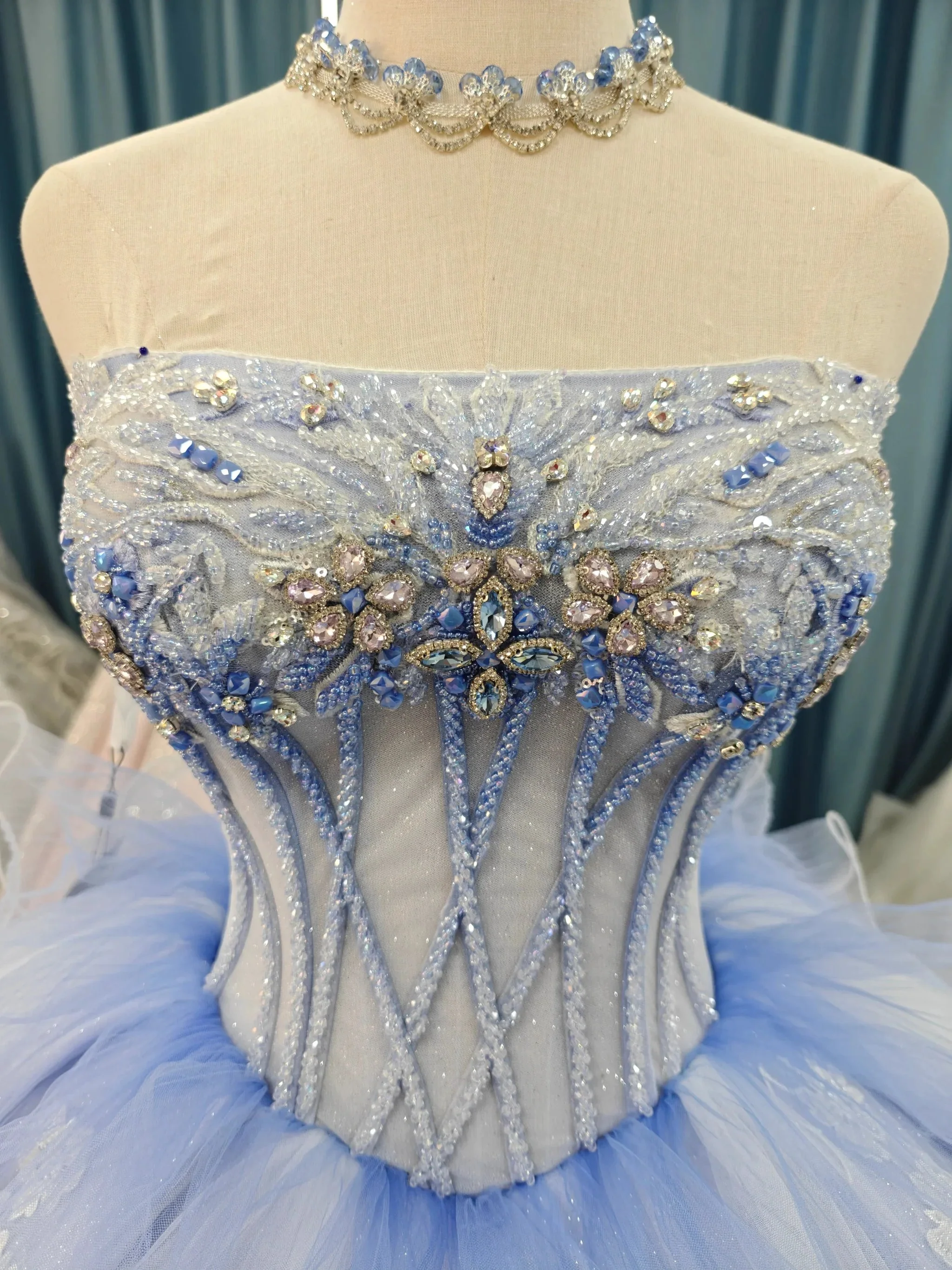 Azure Frost Lotus Ballgown Ye-2041 - Image 2