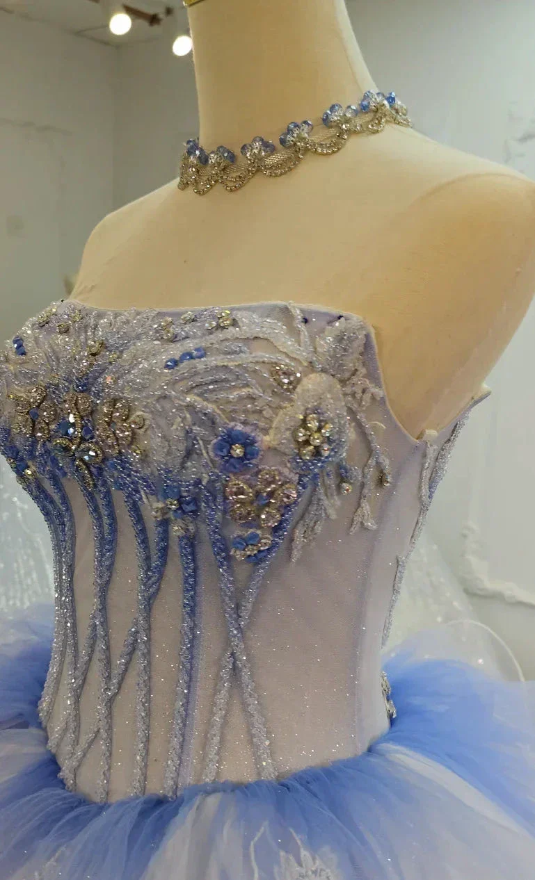 Azure Frost Lotus Ballgown Ye-2041 - Image 3