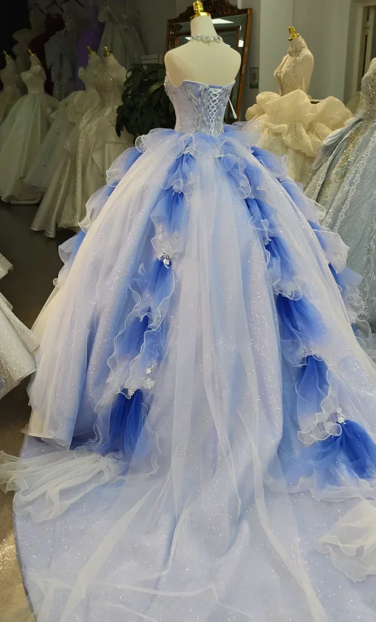Azure Frost Lotus Ballgown Ye-2041 - Image 5