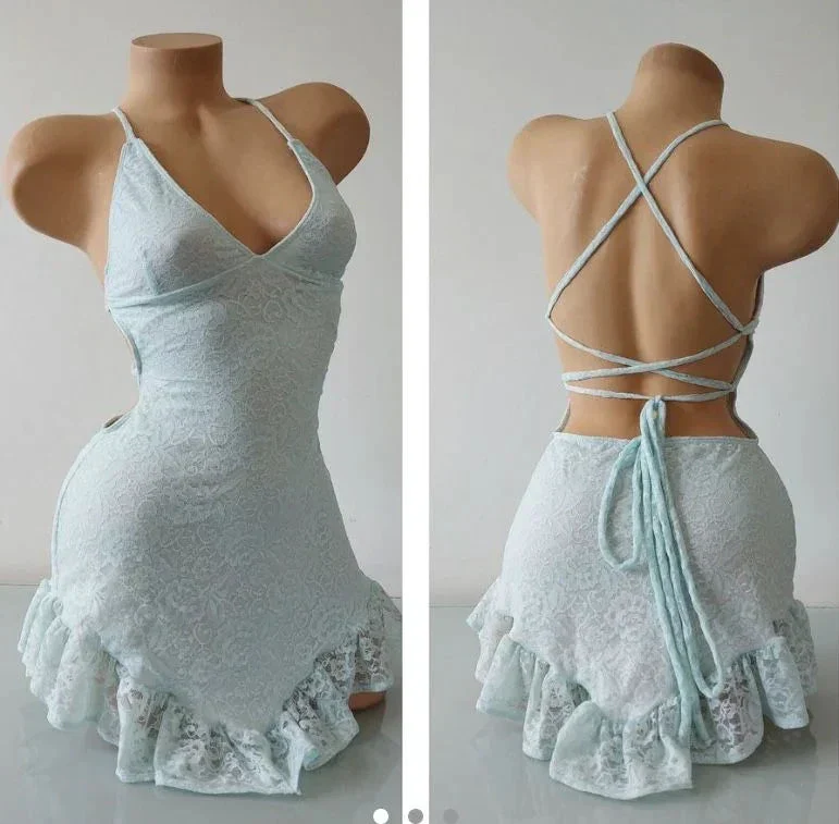 Backless Lace Homecoming Dress Sexy Party Dress Y2601 - Image 2