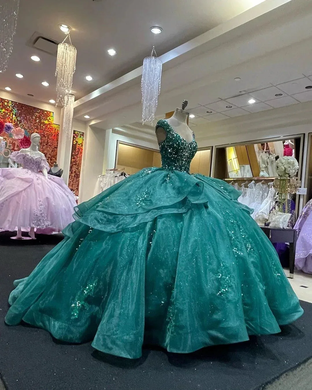 Ball Gown Birthday Dress Lace Up Sweet 16 Dress Y1229 - Image 2