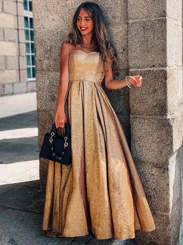 Ball Gown Ruffles Sleeveless Sequins Sweetheart Prom Dresses - Image 5