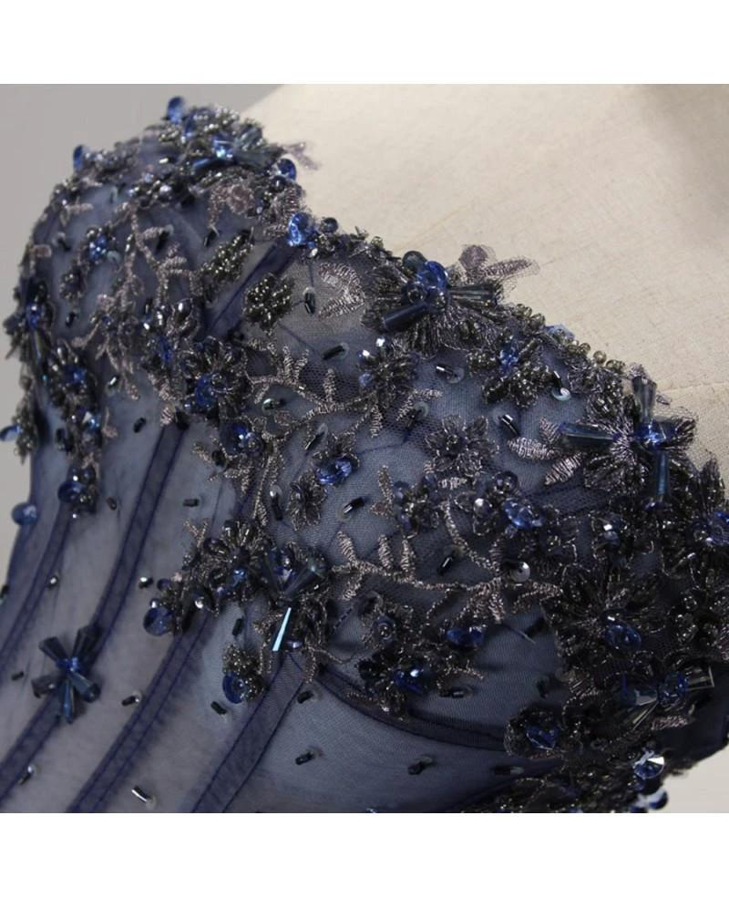 Ball Gown Strapless Short Tulle Homecoming Dress With Beading  PG139 - Image 3