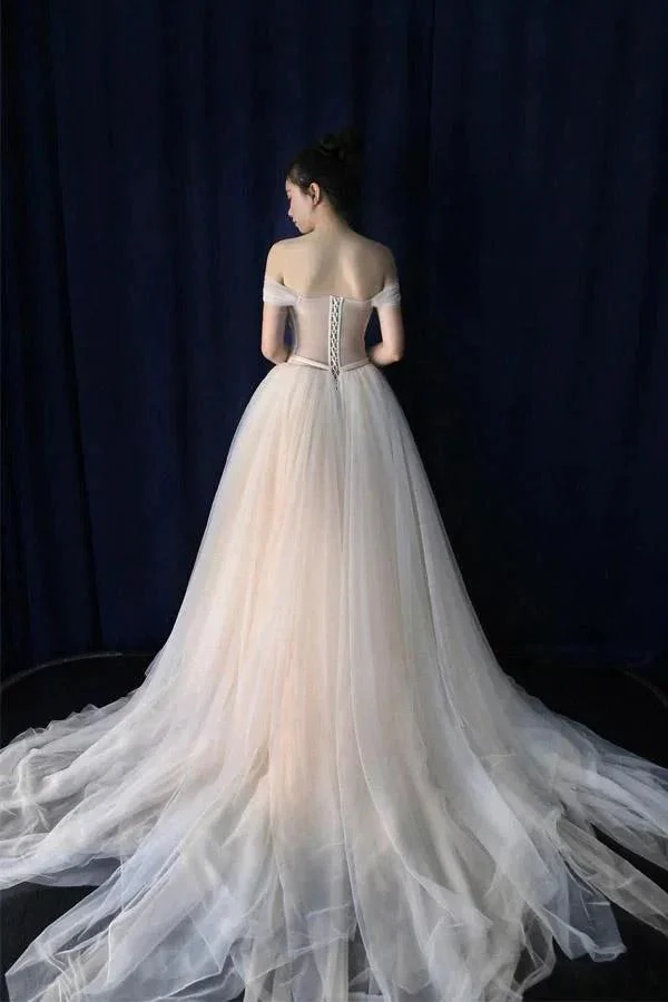 Ball Gown Tulle Sweetheart Lace up  Bowknot Wedding Dresses WD200 - Image 3