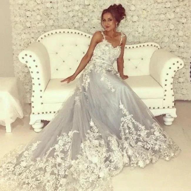 Beautiful A-line Long Sleeveless Sweetheart Prom Dresses With Lace - Image 4