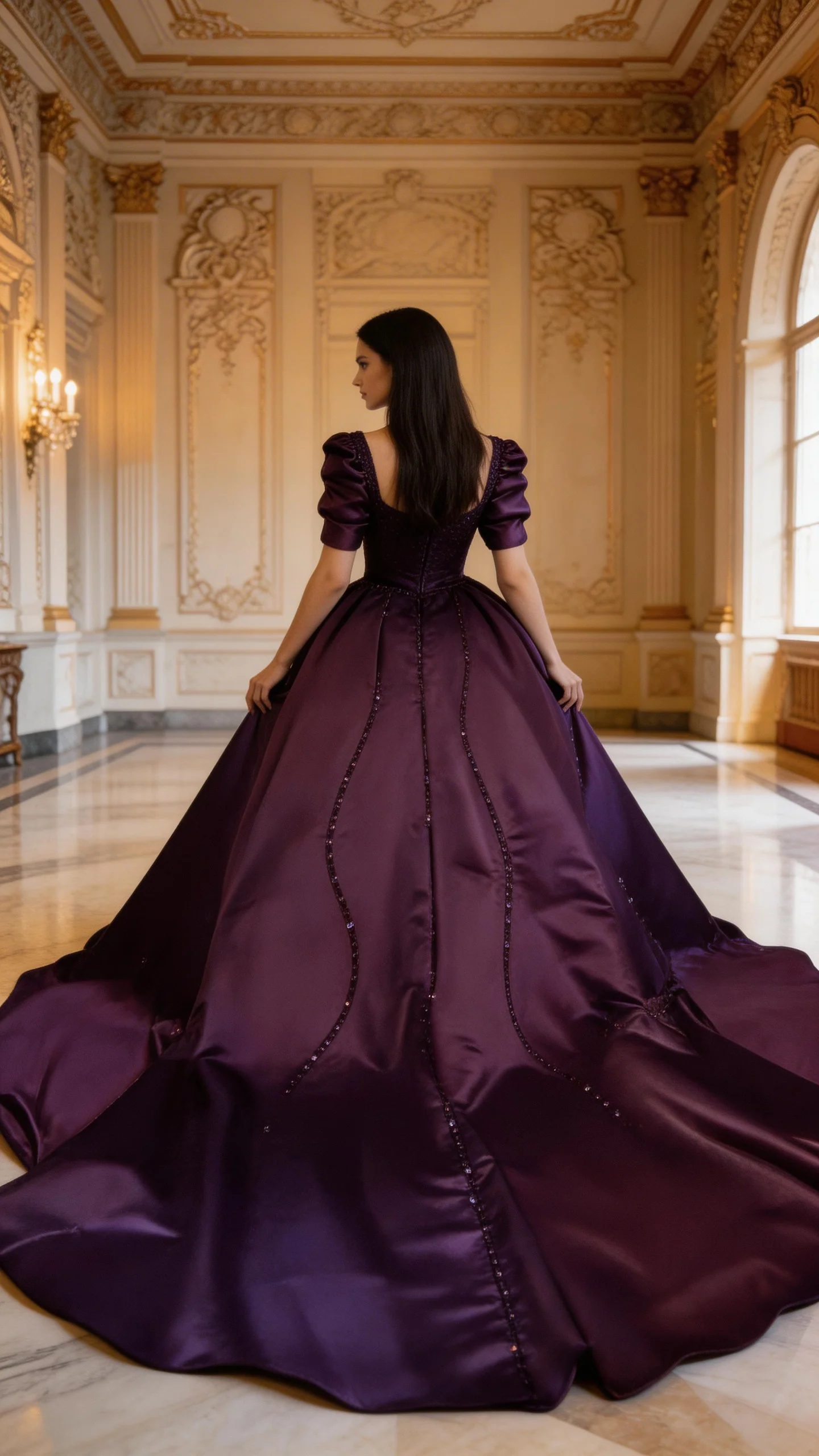 Beautiful Ball Gown For Wedding Prom Dresses Shiny Prom Dress Y4441 - Image 3