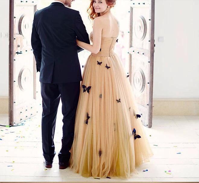 Beautiful Butterfly Wedding Dresses Sweetheart Ruffles Bridal Gown WD429 - Image 4