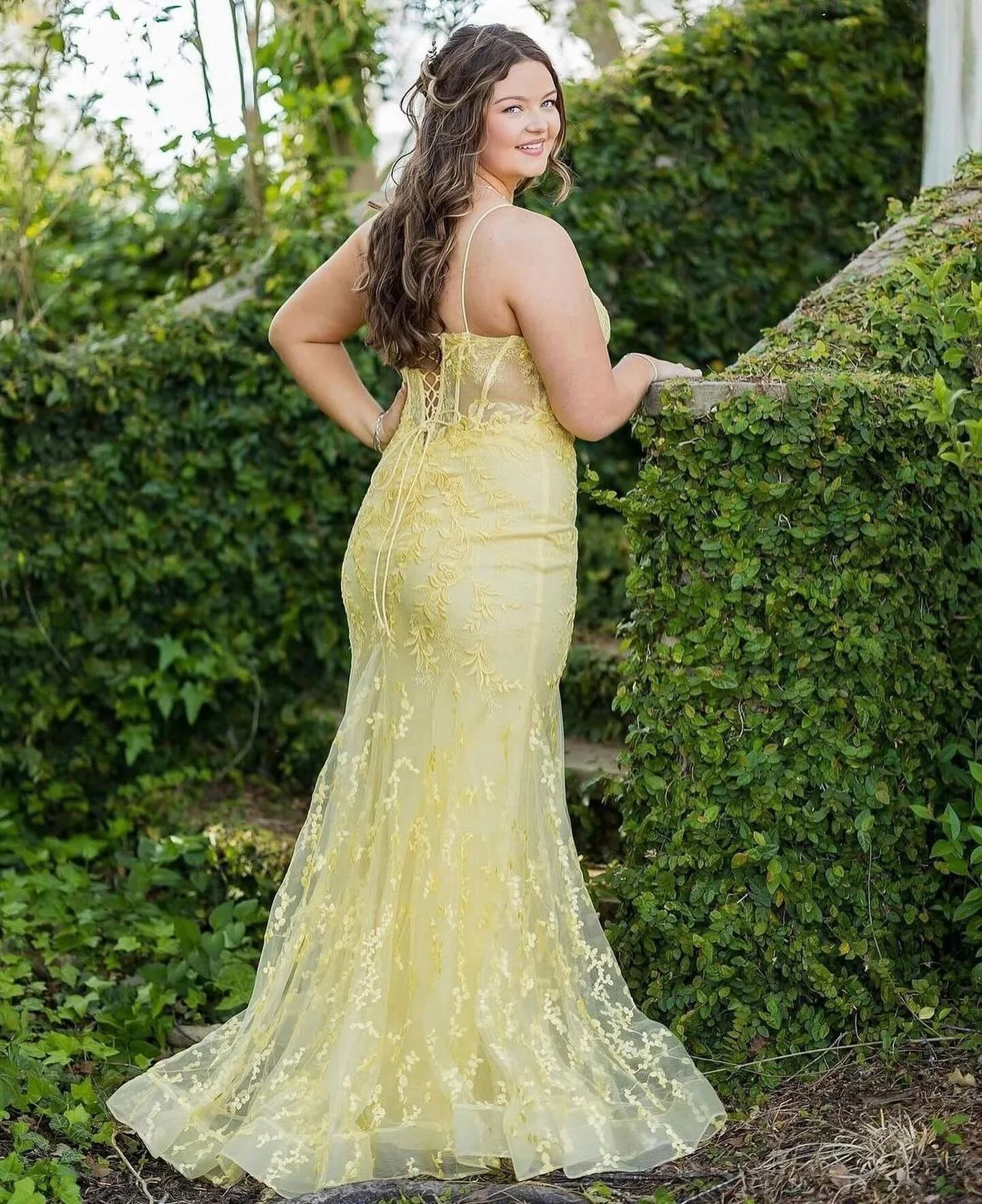Beautiful Column Tulle Spaghetti Straps Sleeveless Prom Dresses With Split Front - Image 5