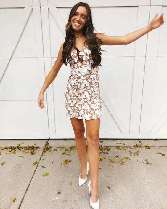 Beautiful Homecoming Dresses Sweetheart Lace Short Party Dress Y2838 - Image 2