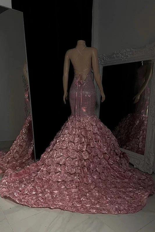 Beautiful Long Mermaid Sleeveless Spaghetti Strap Prom Dress - Image 2