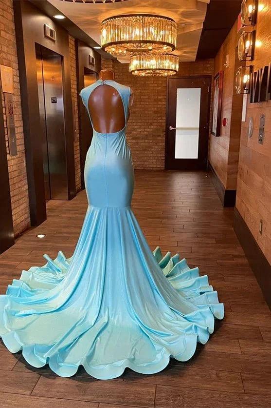 Beautiful Long Sleeveless Mermaid Prom Dress With Beading - Image 3