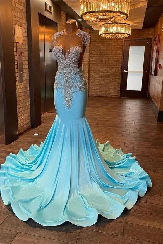 Beautiful Long Sleeveless Mermaid Prom Dress With Beading - Image 4
