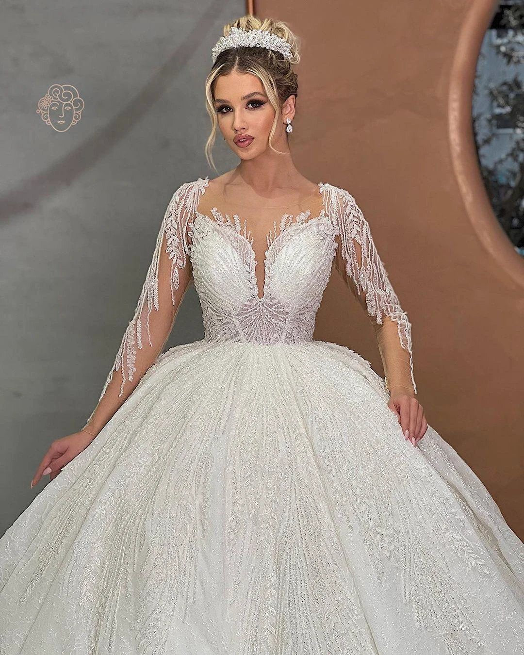 Beautiful Long White Sweetheart Ball Gown Wedding Dress With Applique - Image 2
